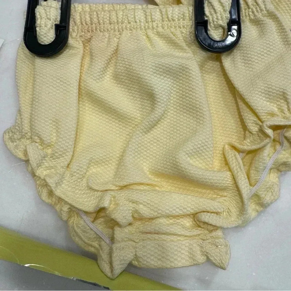 NWT Little Me Infant Girls cotton dress Yellow W/embroidered flowers 9 Months - Picture 8 of 13